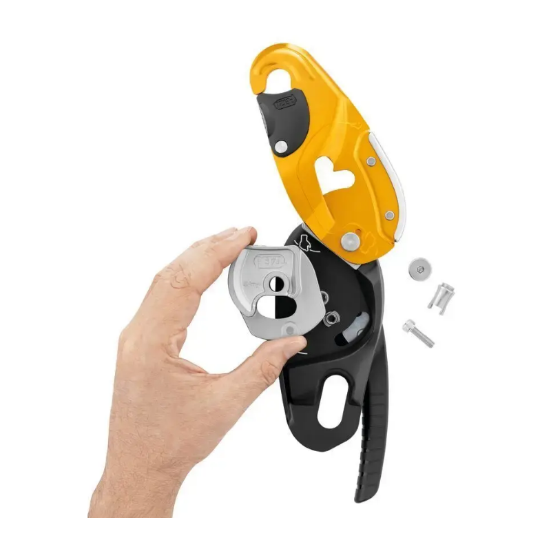 Przyrząd zjazdowy Petzl RIG w kolorze żółtym - naprawialny