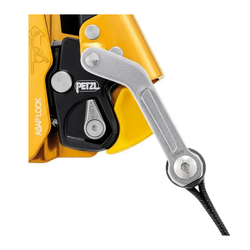 ASAP LOCK model 2026. Przyrząd asekuracyjny Petzl na linę z blokadą